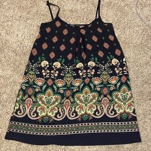 Soprano Black Dress with Pink and Green Accents